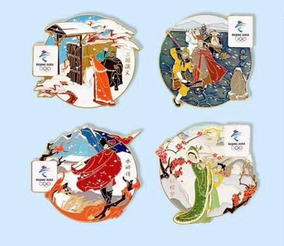 冬奥过大年春绿玉门关冬奥会的中国文化元素徽章
