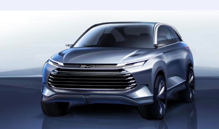 外观方面,根据伪装图可知,新车将比亚迪x-dream概念车的设计语言得以