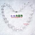 >东海水晶湾:->白水晶刻面麻花项链