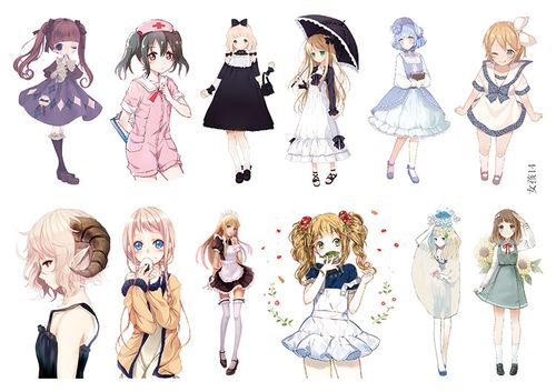 手帐古风可爱人物少女小清新贴纸 好评好店