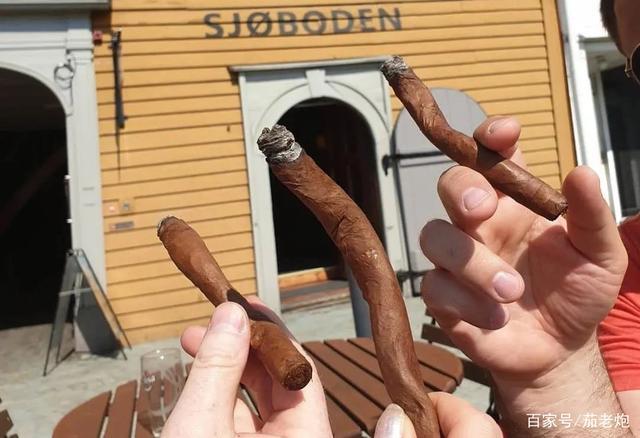 比如这支"盘蛇",三支雪茄缠绕在一起,所以这款雪茄更合适与好友