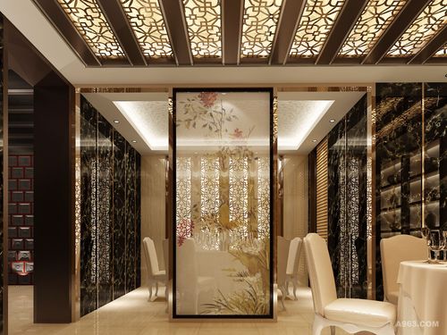 包间2--屏风隔断与镂空镜面交错,融合