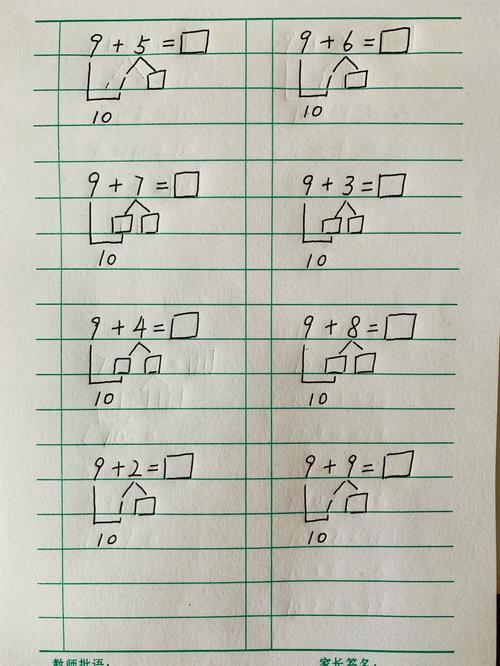 请家长引导幼儿完成破译密码小游戏 3.背诵《凑十法口诀》