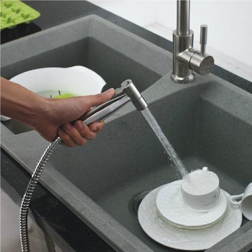 不锈钢拉丝马桶喷抢增压冲洗器妇洗器清洗洁具套装 sus304 水之都