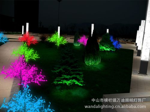 led照明效果图灯光效果图城市led亮化效果图园林照明亮化图
