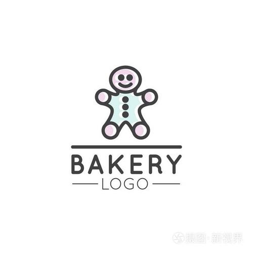 甜甜的蛋糕,奶油和浆果,卡通风格,姜人饼干符号