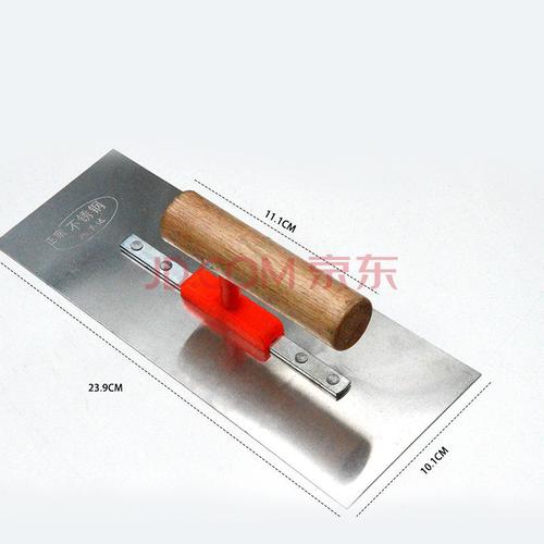 抹子抹泥灰匙瓦工工具锰钢不锈钢抹灰泥瓦匠刮泥贴瓷砖 不锈钢小号泥