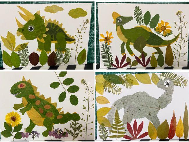 捡一袋子树叶树叶贴画做起来不花一分钱的早教课效果惊艳