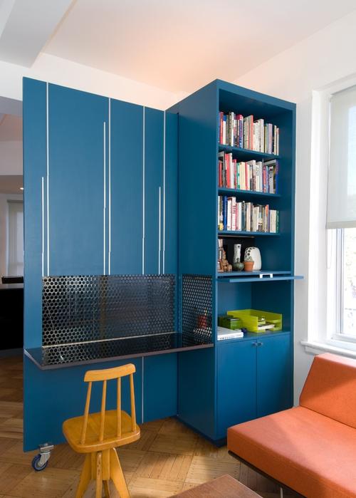 书房移动书桌隔断装修效果图