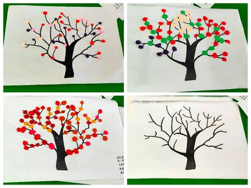 美丽的大树——张固幼儿园中班美术作品