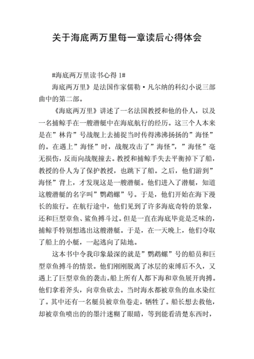 关于海底两万里每一章读后心得体会.doc 9页