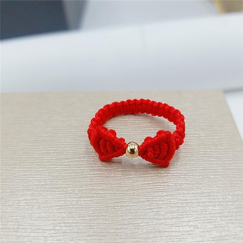 在逃公主戒指女工编织蝴蝶结黄金转运珠diy手小红书抖