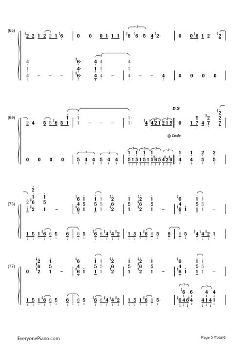 party-demi lovato双手简谱预览5-钢琴谱档(五线谱