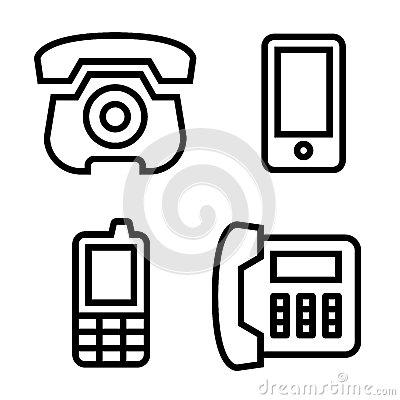 移动电话的简笔画