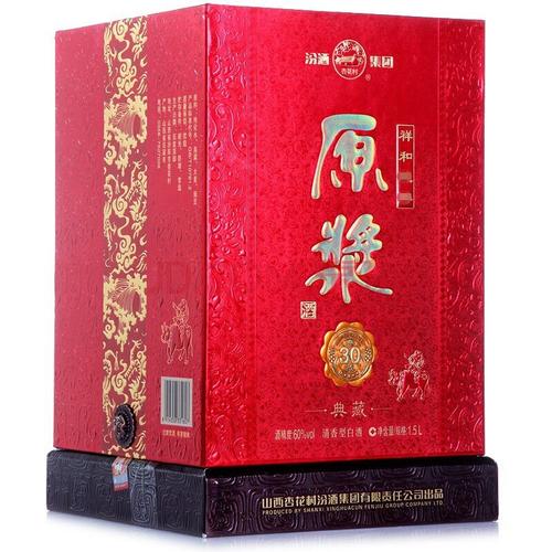 山西汾酒集团 杏花村汾酒 60度祥和原浆 国产白酒 3斤礼盒装 老酒