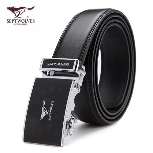 七匹狼septwolves男士皮带韩版休闲潮流牛皮中年青年腰带自动扣商务