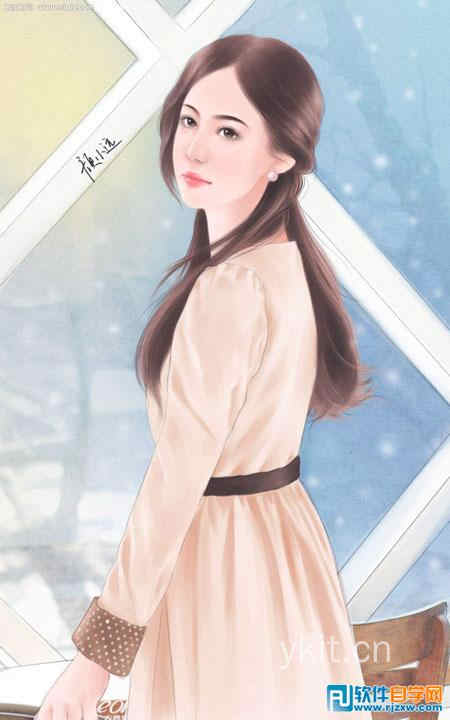 小说封面人物的头发部分鼠绘方法