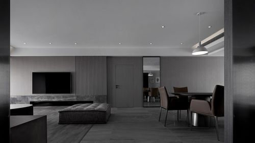 2020年后现代黑白灰极简实景图效果图18