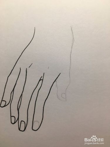 画一只手 画手指 手指简笔画 手绘