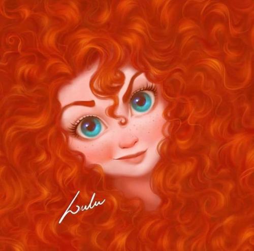 当迪士尼公主发量变多,爱丽儿红发太亮眼,艾莎女王让