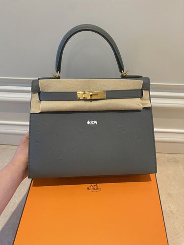 爱马仕hermes kelly28杏仁绿金扣外缝 z刻_爱马仕怎么