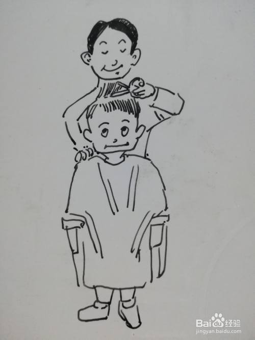 怎么简笔画理发