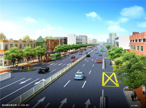 康顺路(主干路)透视_12-13_市政道路设计效果图jpg图片
