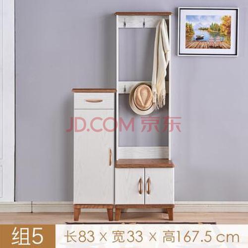 带衣架凳子的鞋柜入户挂衣柜门口鞋柜衣架一体带镜子玄关入户挂衣架