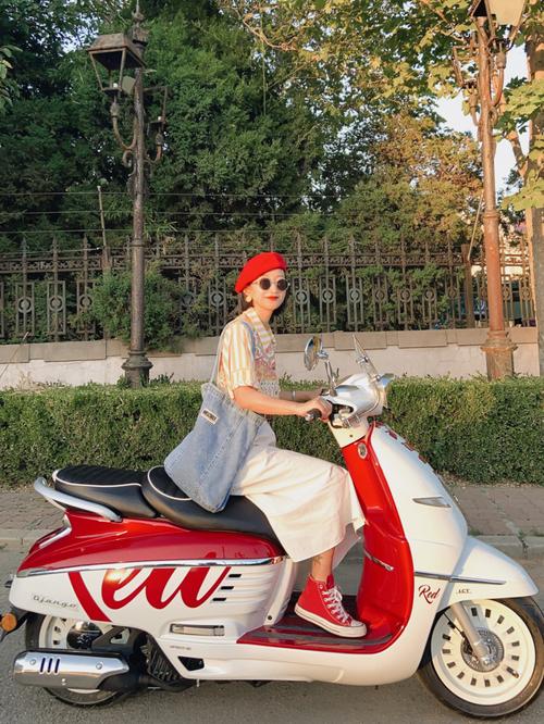 9315|超适合女生的摩托-姜戈红白配色太可爱_提车