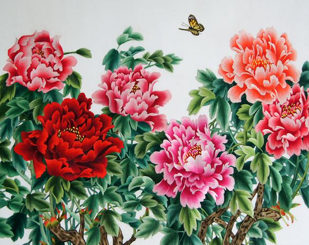 苏绣《花开富贵》 单面绣 刺绣
