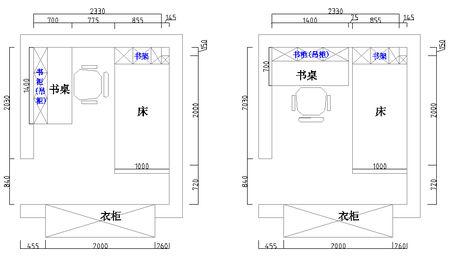小卧室如何布置书柜,书桌,吊柜?