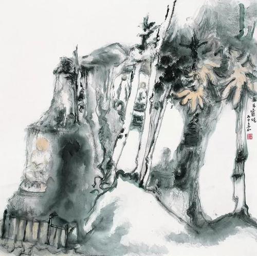 山水画家周松|笔墨温和清淡,他用传统的审美取向表现