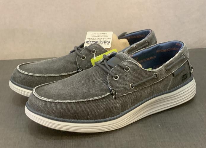 时尚65908skechers斯凯奇男休闲鞋舒适帆船鞋健步鞋美式帆布鞋
