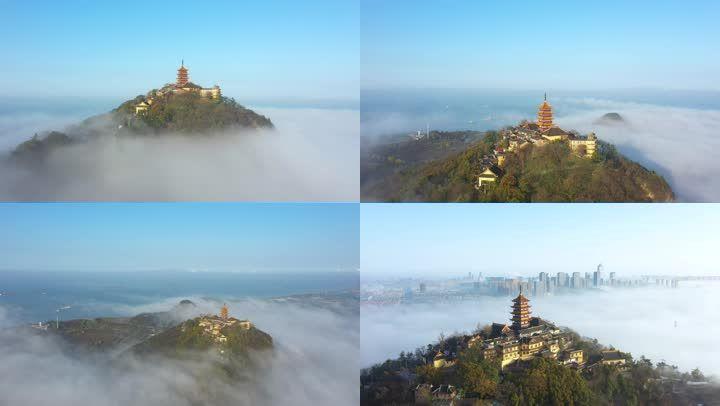 南通狼山航拍空境4k_4096x2304_高清视频素材下载(:)