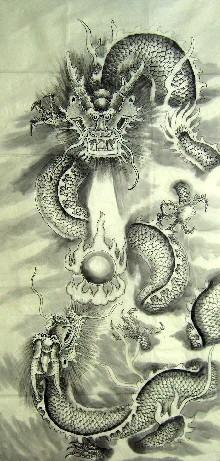 实力画家墨松人物画-四条屏2913