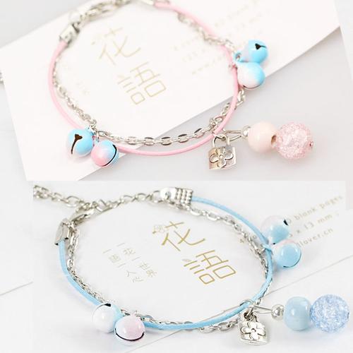 森系闺蜜手链二人女学生韩版可爱少女心ins古风三人一