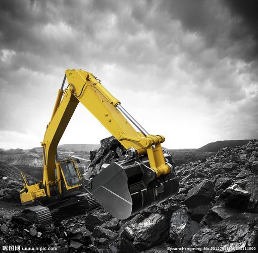 挖掘机 矿山 矿石 煤矿图片