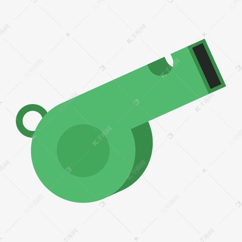 口哨绿色卡通免抠图