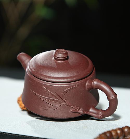 宜兴紫砂壶原矿紫泥竹叶竹段壶全手工茶壶厂家直销一件代发定制