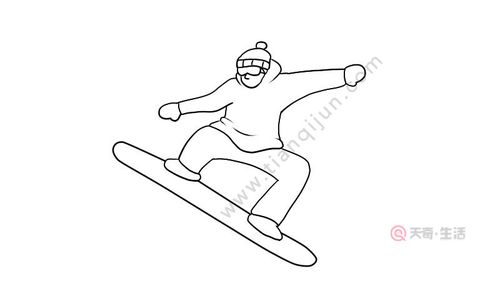 滑雪的人简笔画步骤--滑雪的人简笔画教程