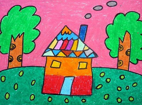 我的故乡/少儿绘画作品/儿童画/网络美术馆_中国少儿