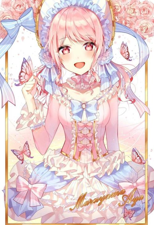 唯美粉色系/高清壁纸图片/二次元少女动漫人物