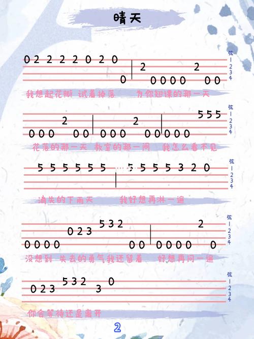 尤克里里 | 新手易学必学周杰伦的《晴天》_周杰伦_尤克里里_满京华