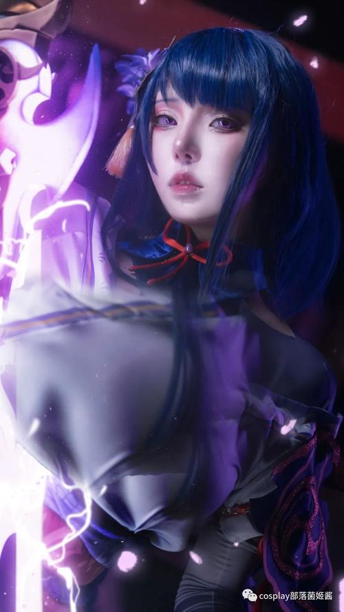 cos:原神雷电将军cos正片@菌烨