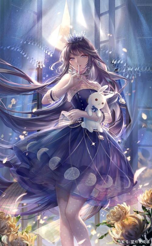 动漫少女衷心地为您献上诚挚的祝福,精美画作让人因美