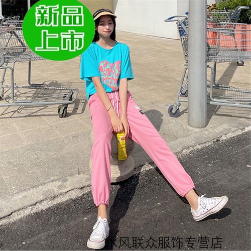 18至20岁30岁小个子女人穿的夏季2021年新款港风运动休闲套装女减龄
