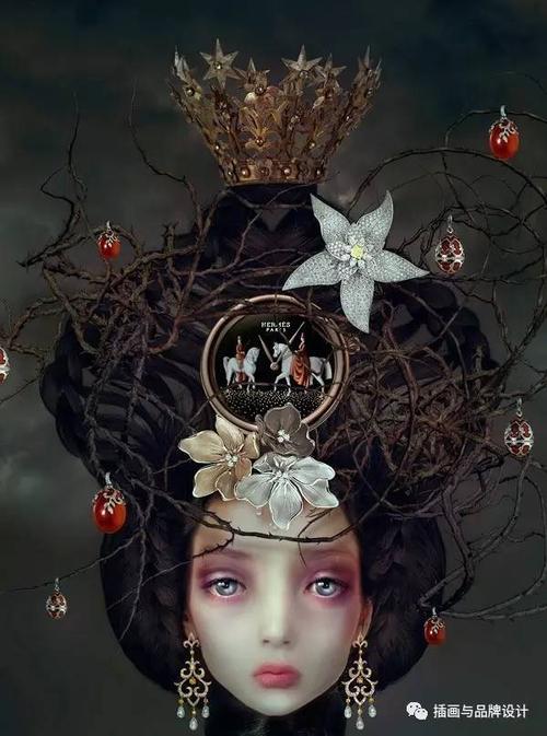 i&b插画丨美女与野兽的魔幻风,可爱又暗黑,优雅又邪魅