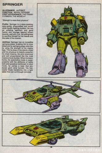 变形金刚g1动画片人物:博派三变汽车人-弹簧