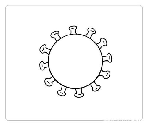 超简单的病毒简笔画,致敬白衣战士