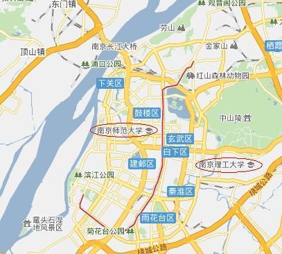 南京1本院校地理位置